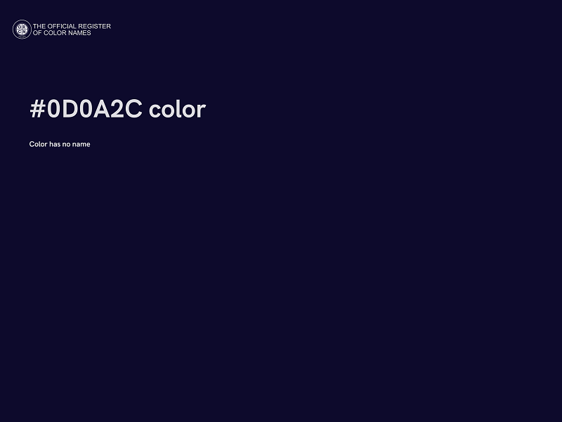 #0D0A2C color image