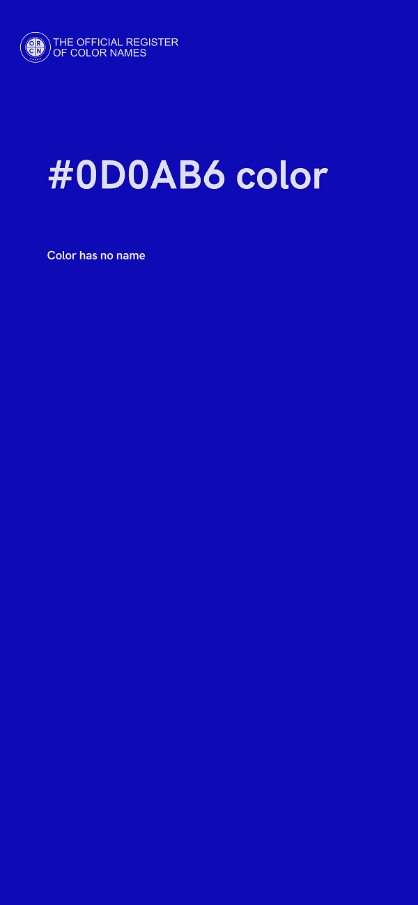 #0D0AB6 color image