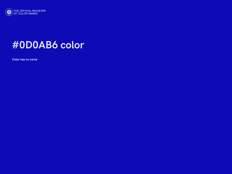 #0D0AB6 color image