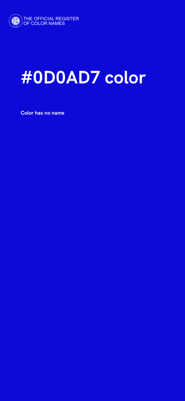 #0D0AD7 color image