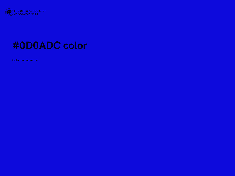 #0D0ADC color image