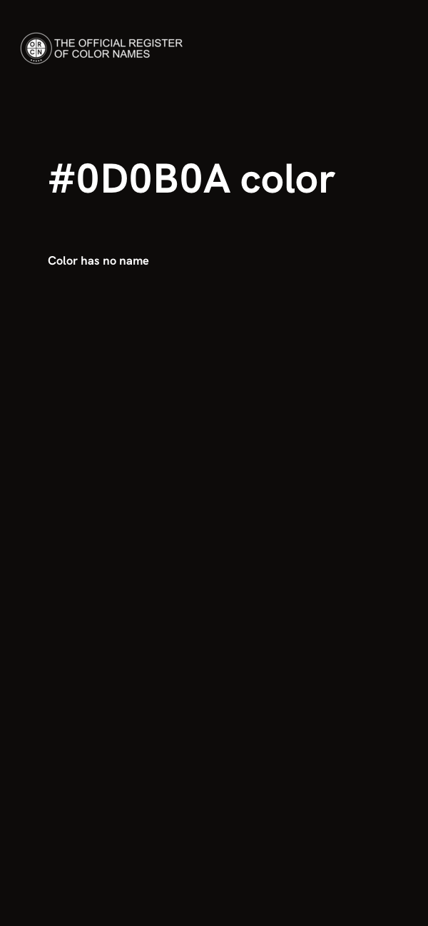 #0D0B0A color image