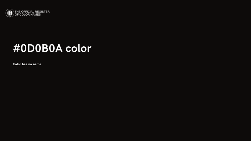 #0D0B0A color image