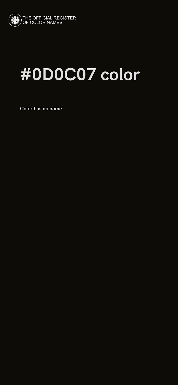 #0D0C07 color image