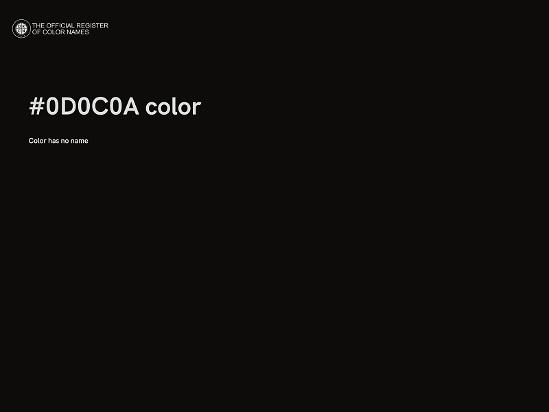 #0D0C0A color image