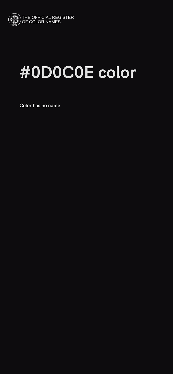 #0D0C0E color image