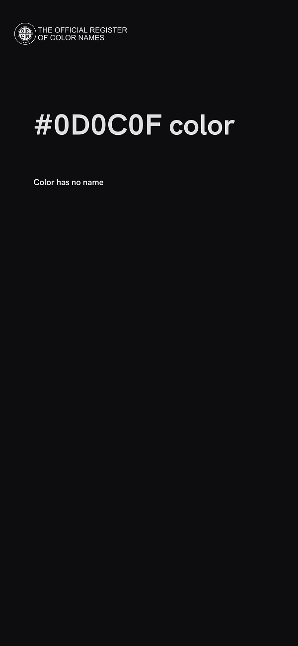 #0D0C0F color image