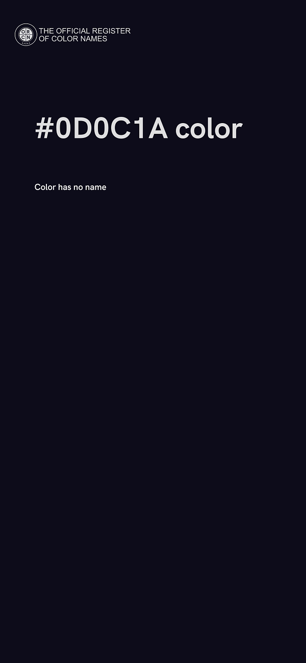 #0D0C1A color image
