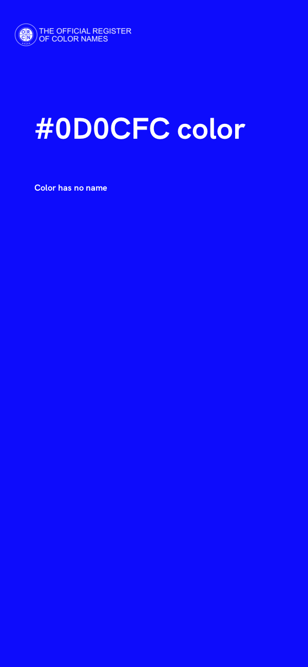 #0D0CFC color image