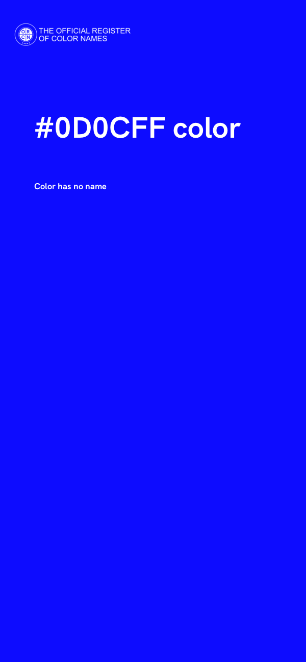#0D0CFF color image