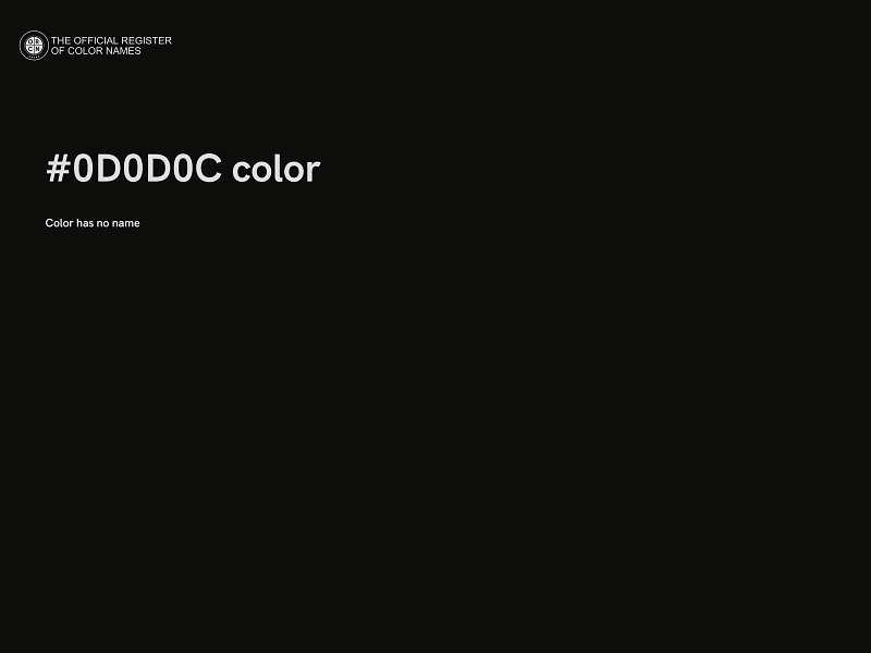 #0D0D0C color image