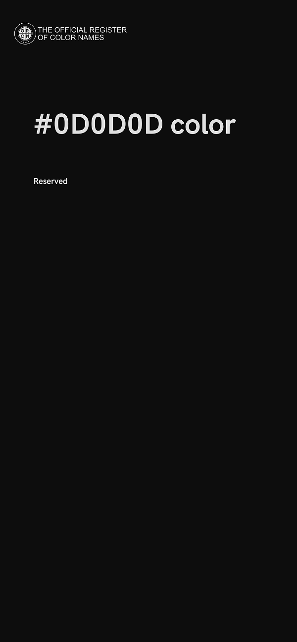 #0D0D0D color image