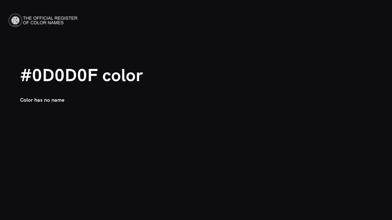 #0D0D0F color image