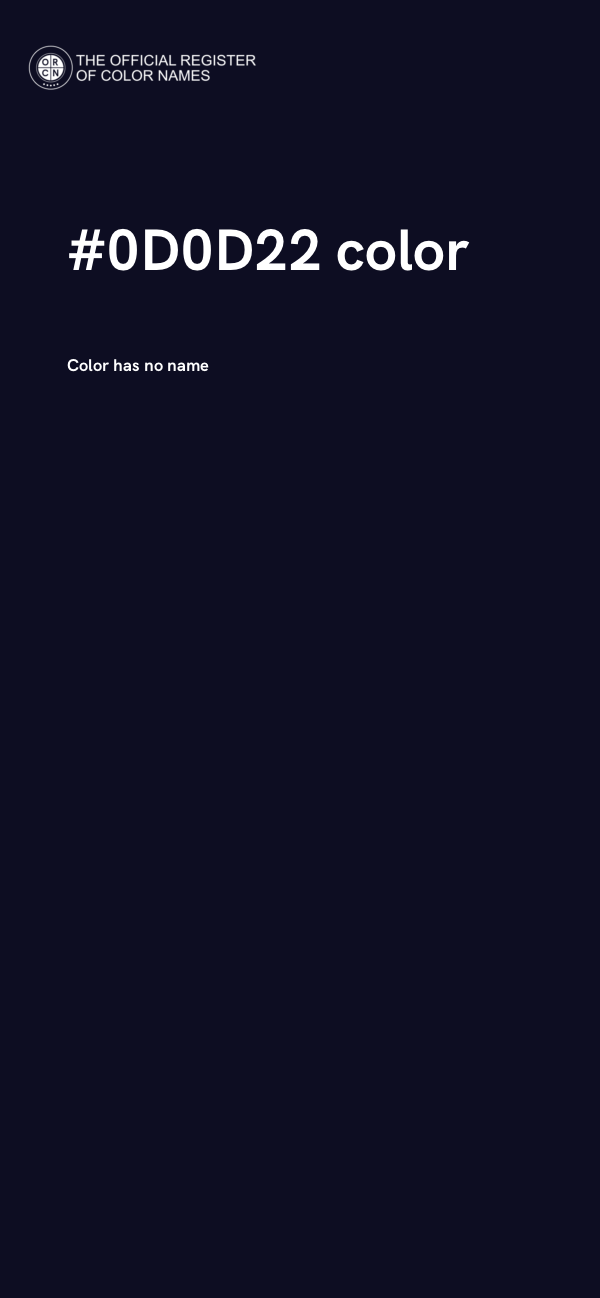 #0D0D22 color image