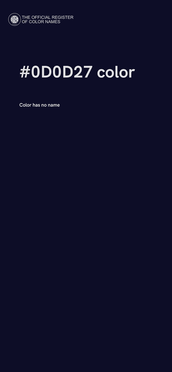 #0D0D27 color image