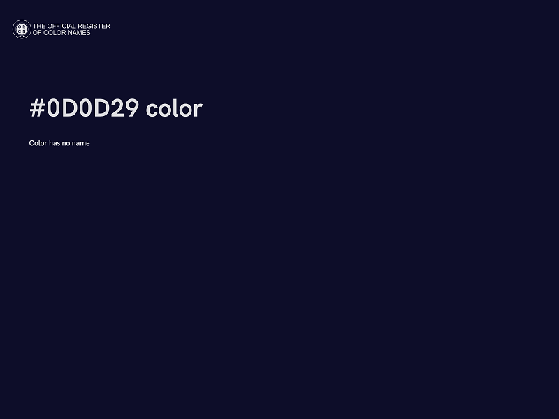#0D0D29 color image