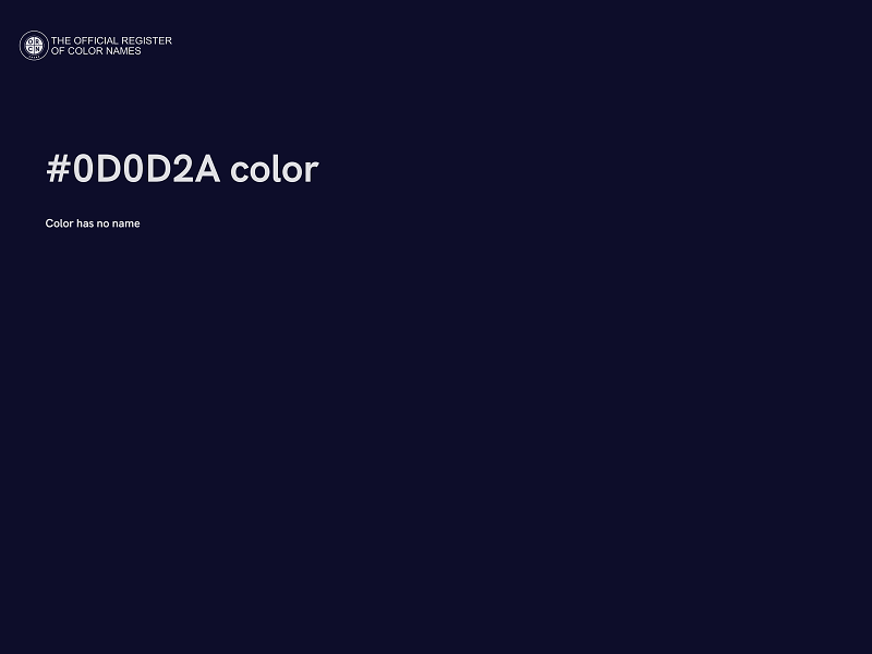 #0D0D2A color image