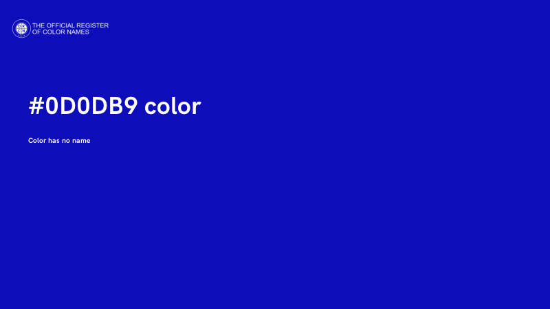 #0D0DB9 color image