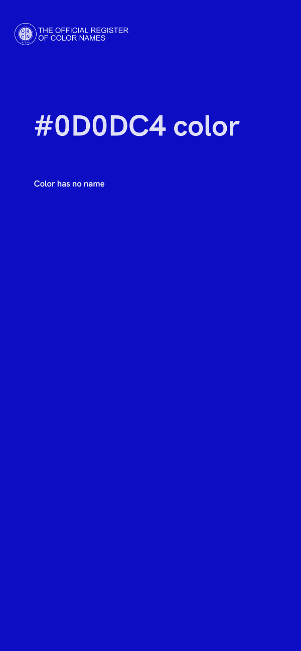 #0D0DC4 color image