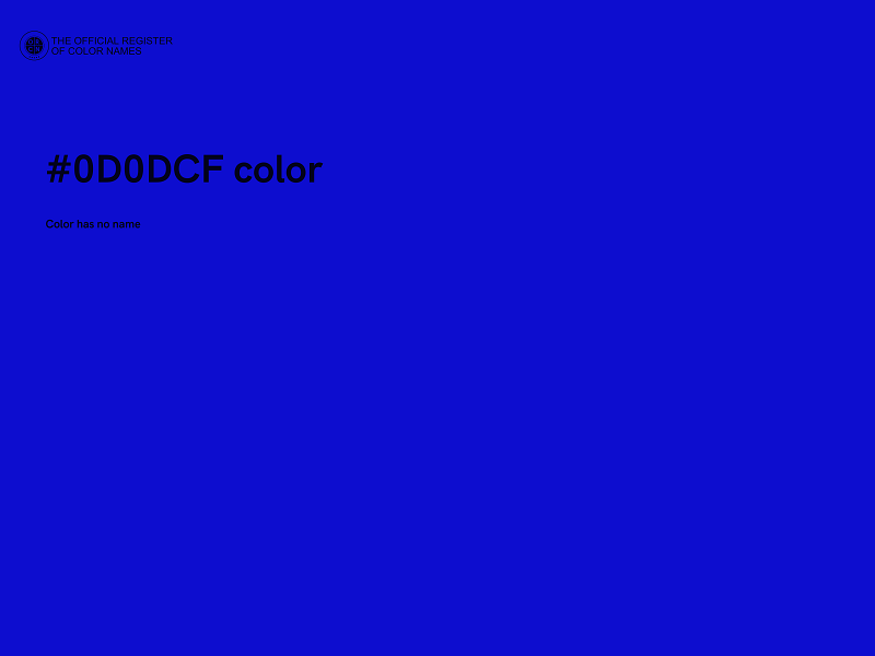 #0D0DCF color image