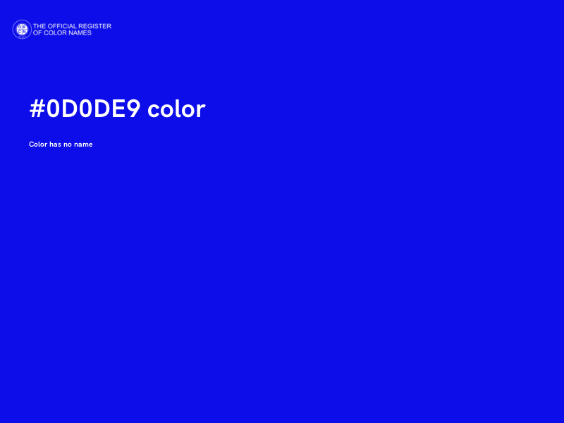 #0D0DE9 color image