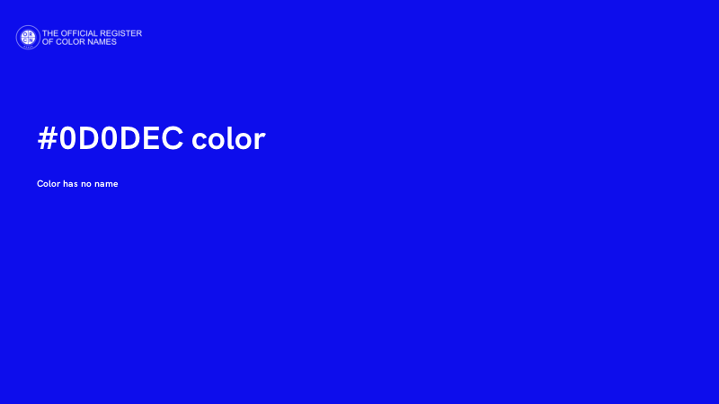 #0D0DEC color image