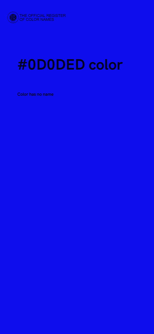 #0D0DED color image