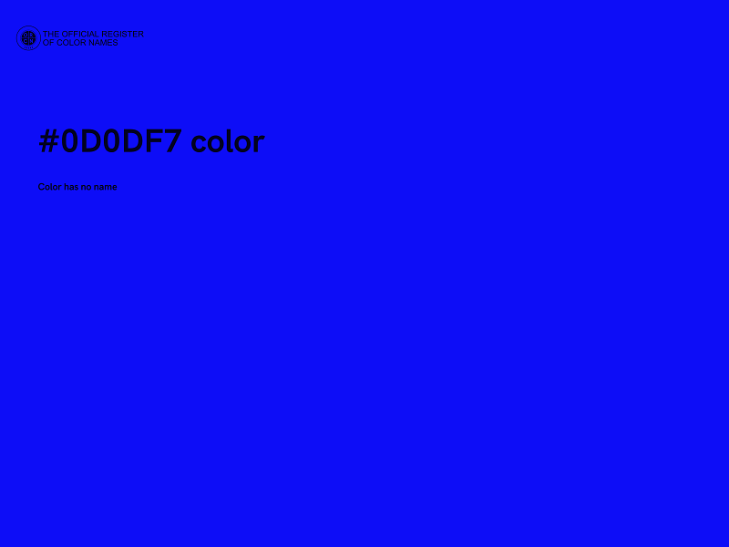 #0D0DF7 color image