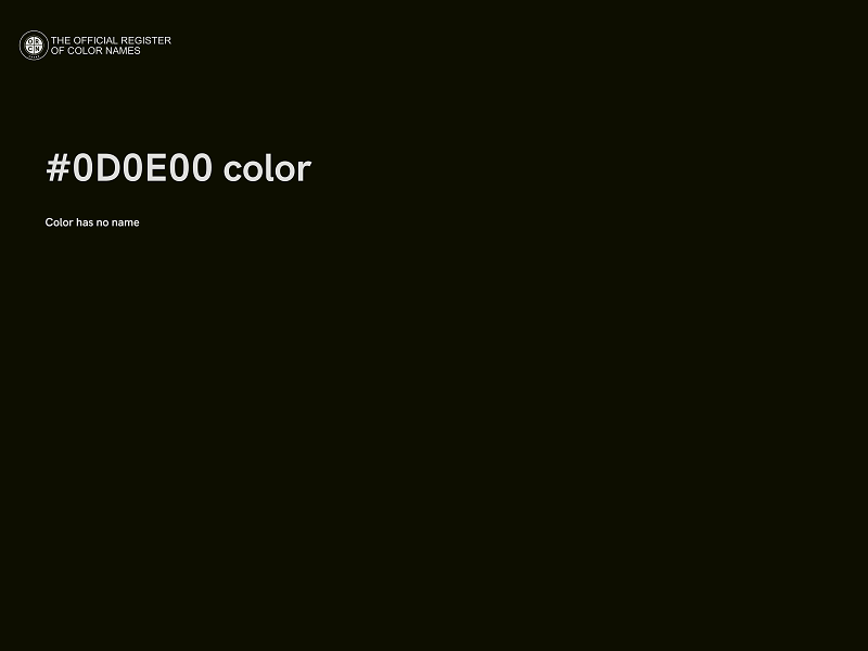 #0D0E00 color image