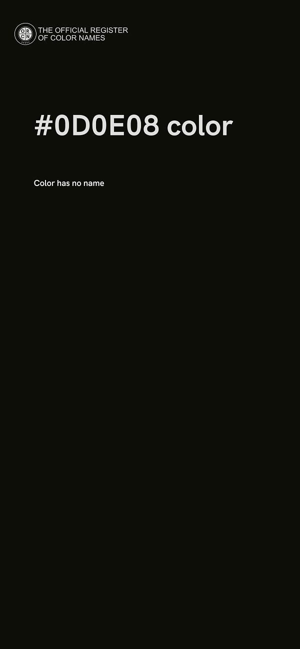 #0D0E08 color image