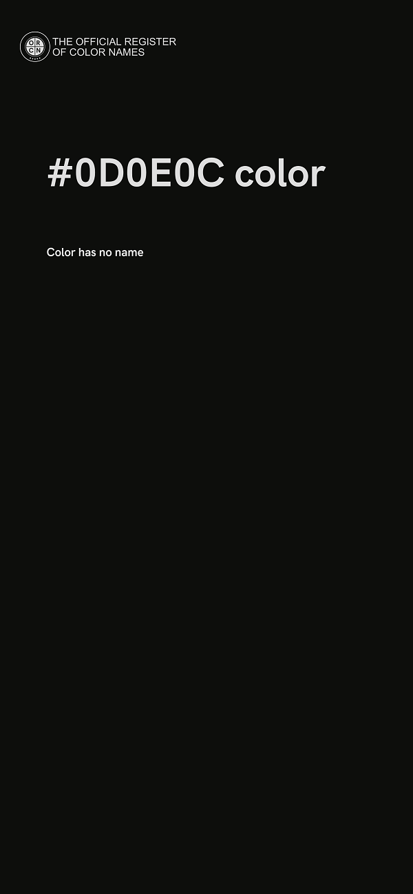#0D0E0C color image