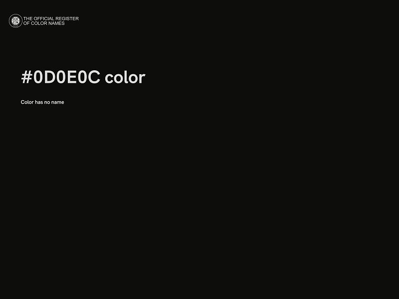 #0D0E0C color image