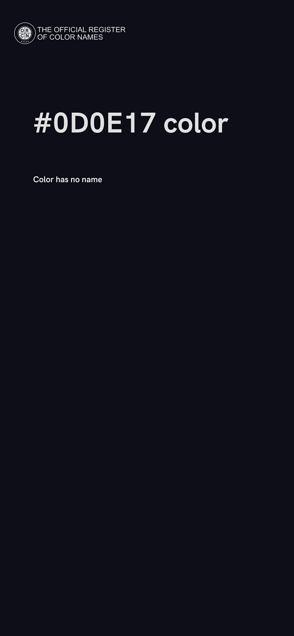 #0D0E17 color image