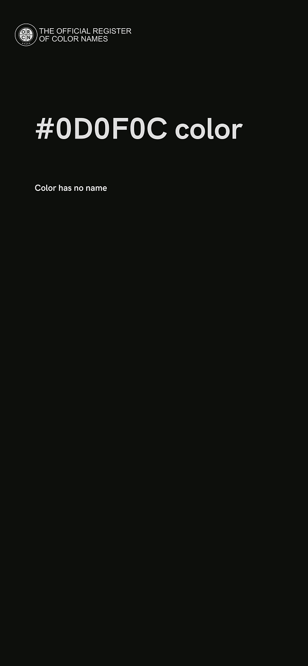 #0D0F0C color image