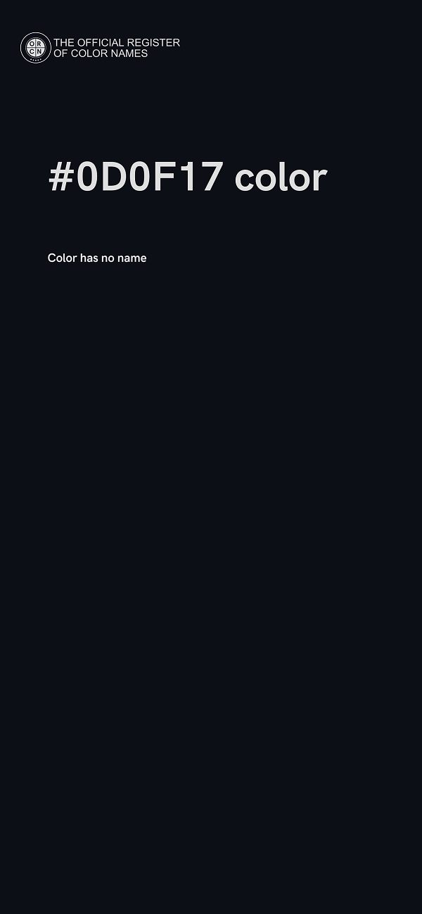 #0D0F17 color image