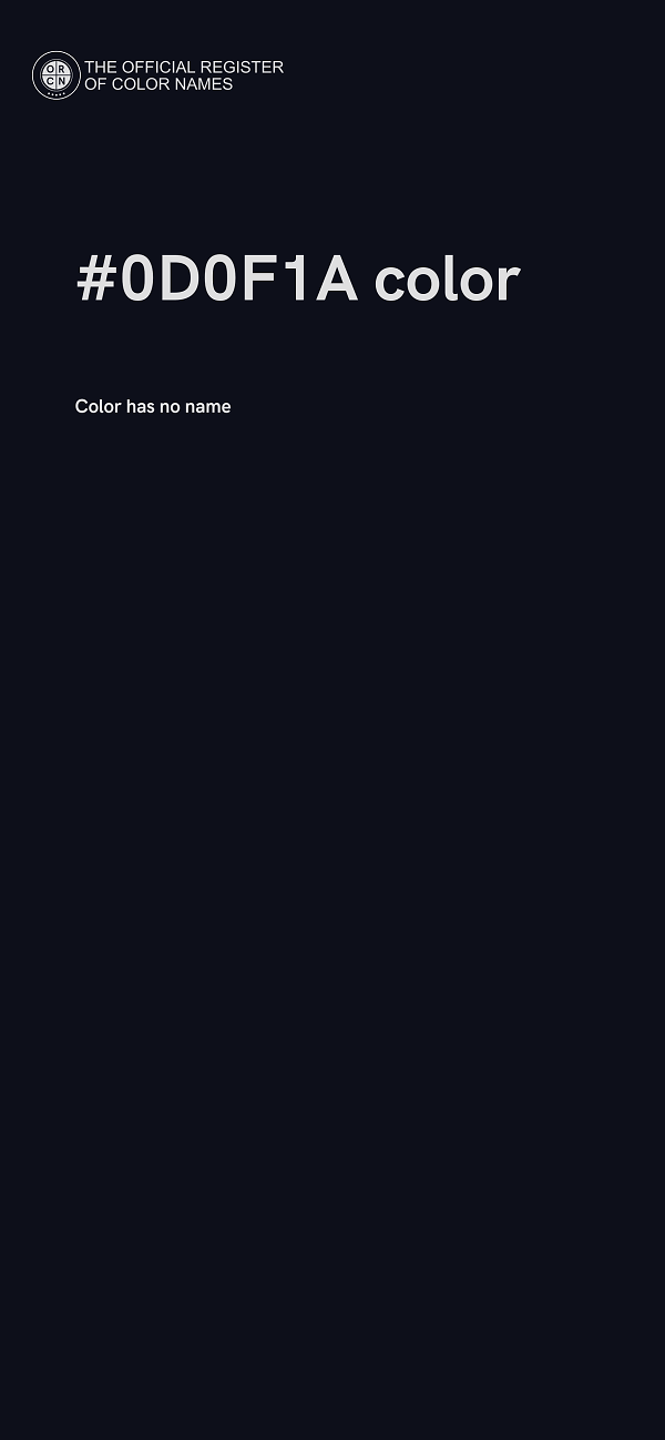 #0D0F1A color image