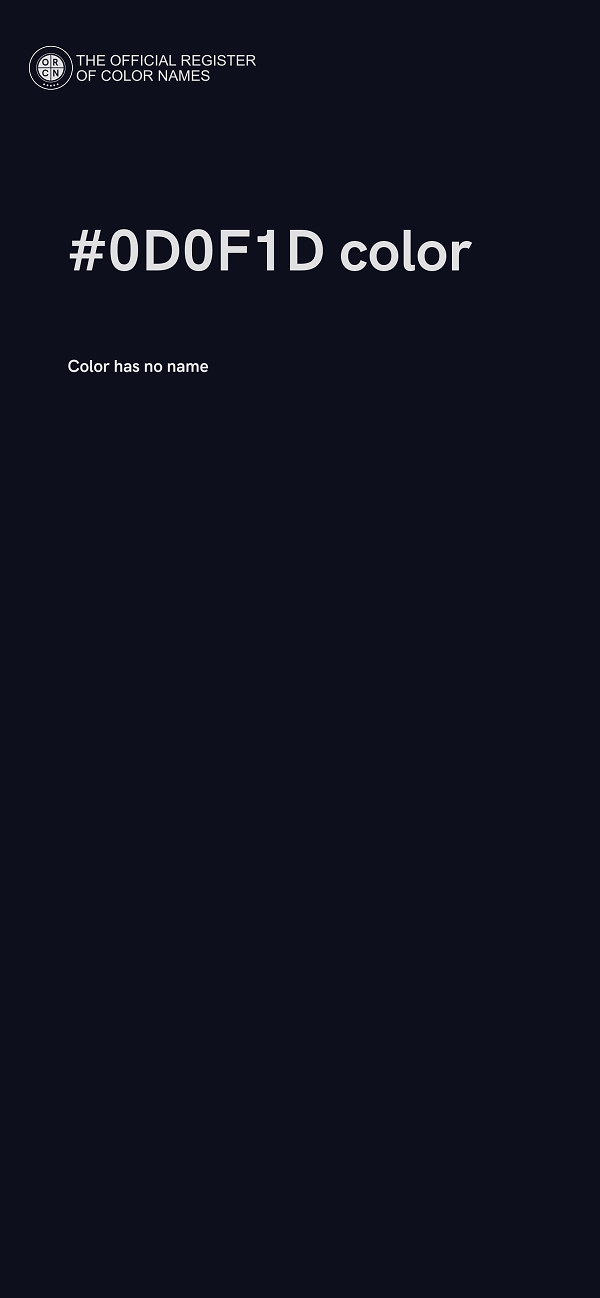 #0D0F1D color image