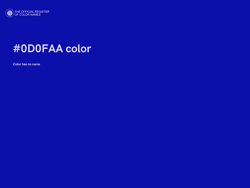 #0D0FAA color image