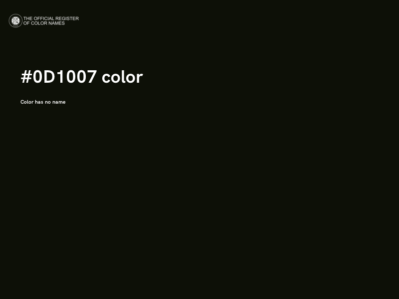 #0D1007 color image