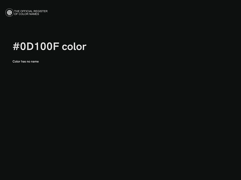 #0D100F color image