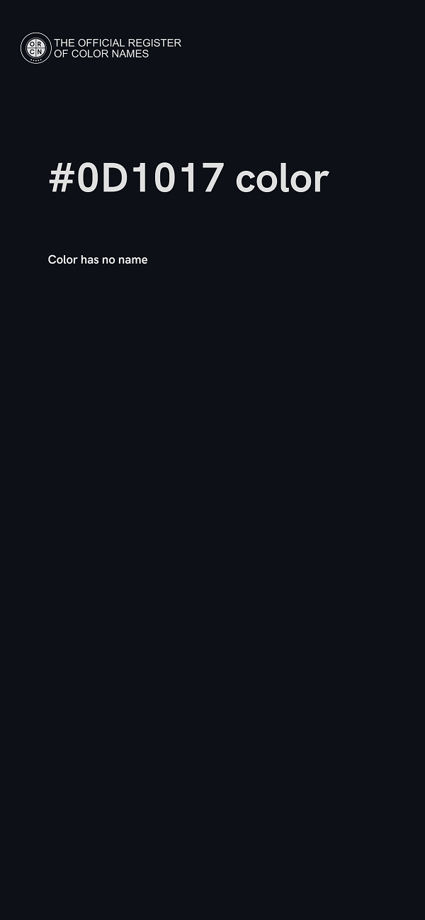 #0D1017 color image