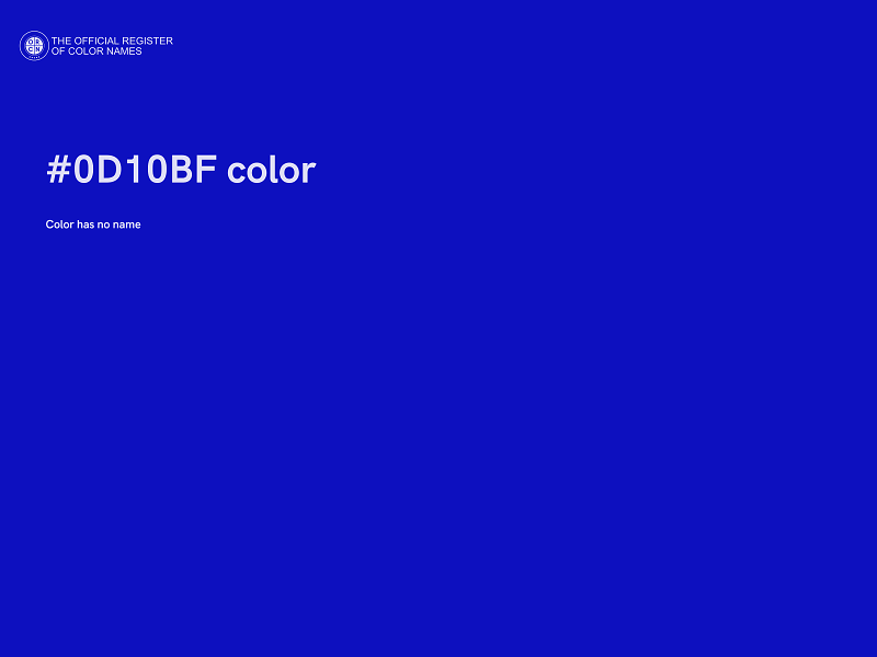 #0D10BF color image