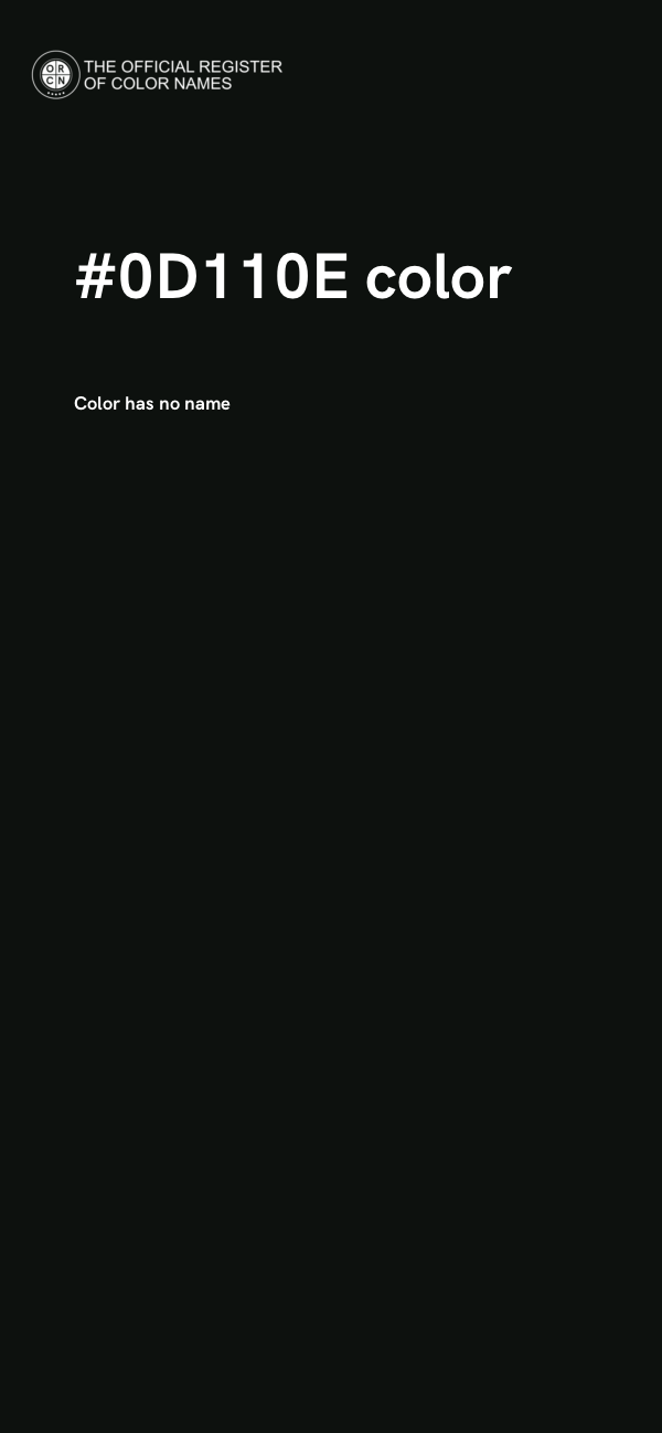 #0D110E color image