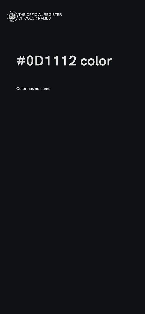 #0D1112 color image