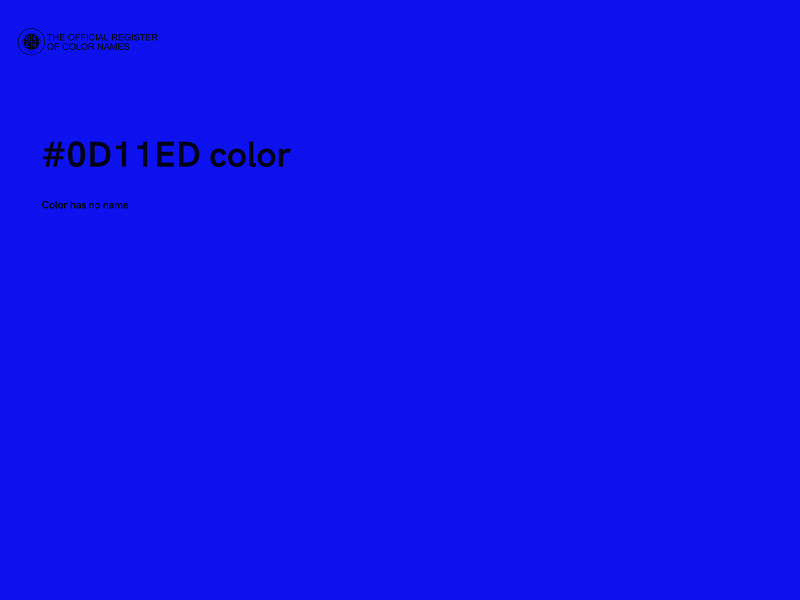 #0D11ED color image