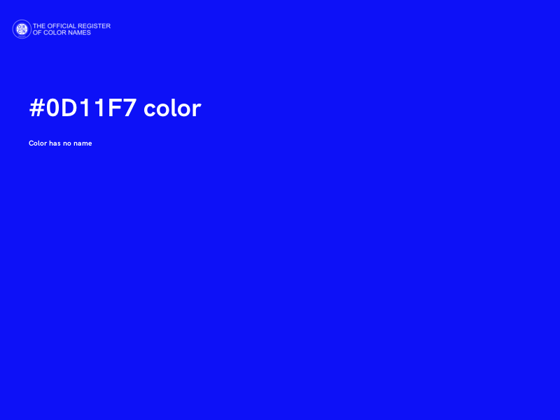 #0D11F7 color image