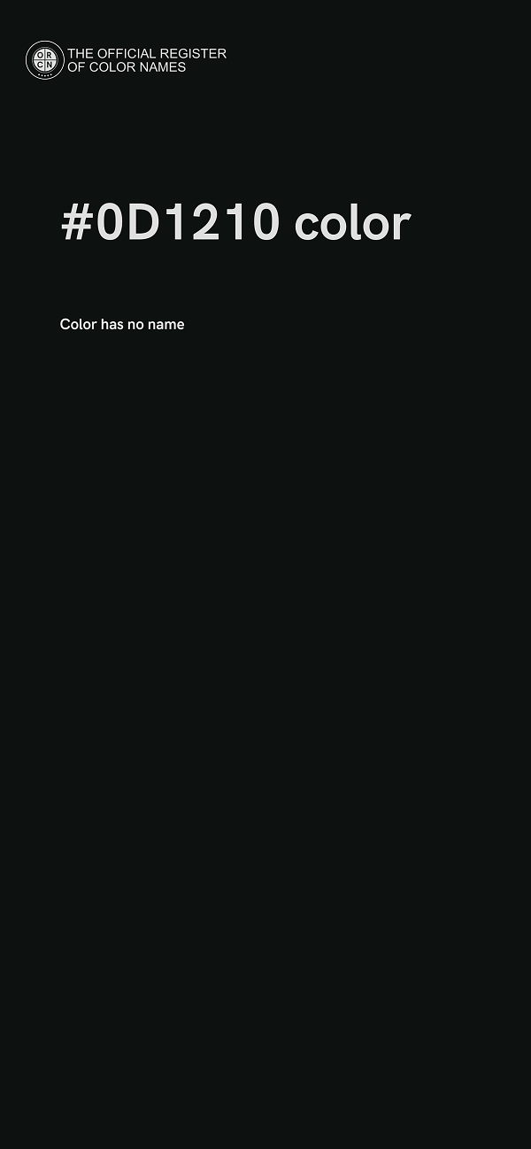 #0D1210 color image