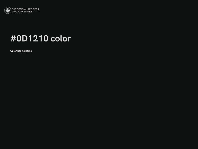 #0D1210 color image