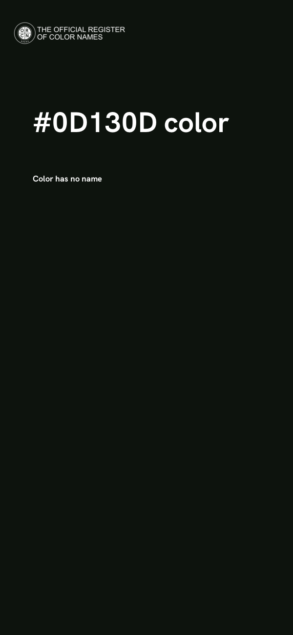 #0D130D color image
