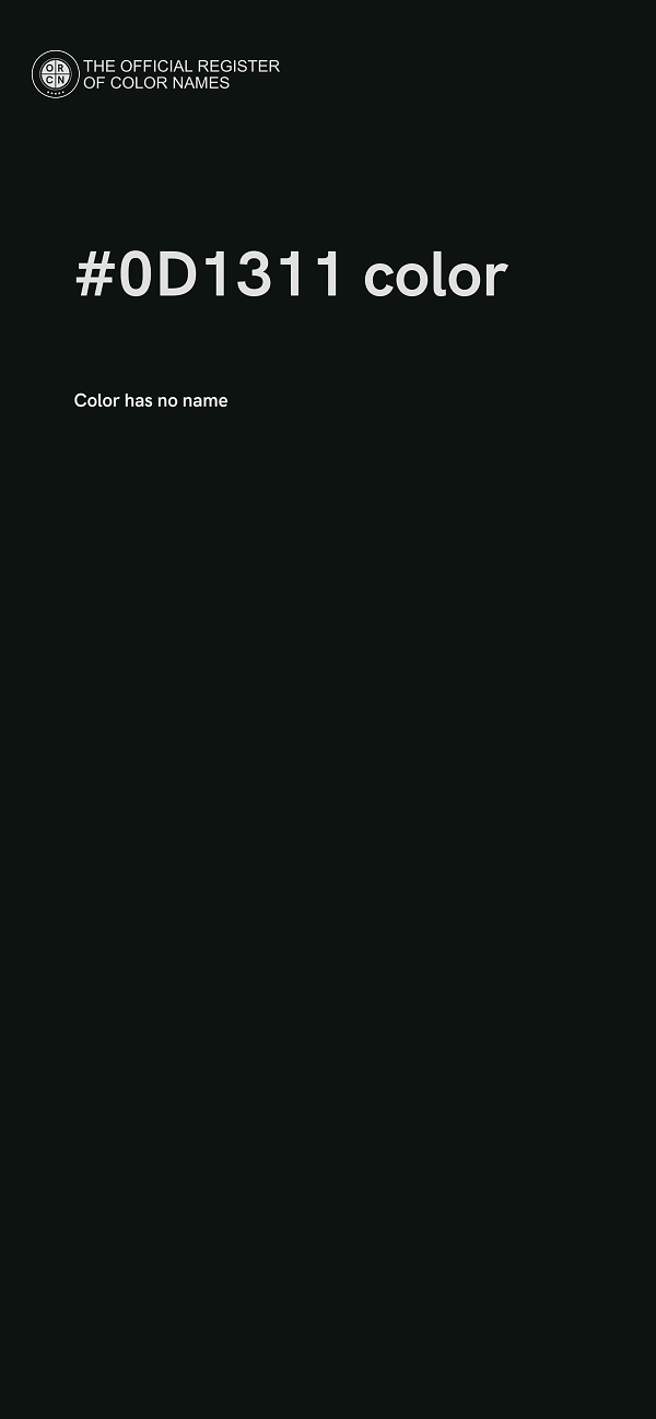#0D1311 color image